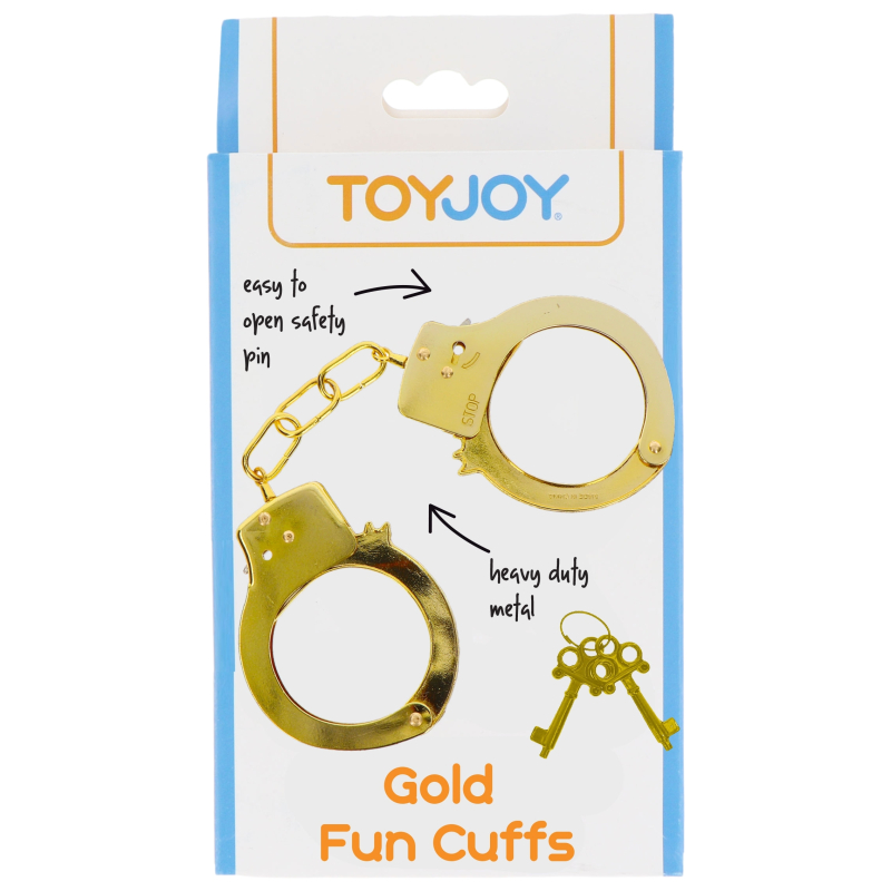 menottes en metal fun cuffs dorees 2