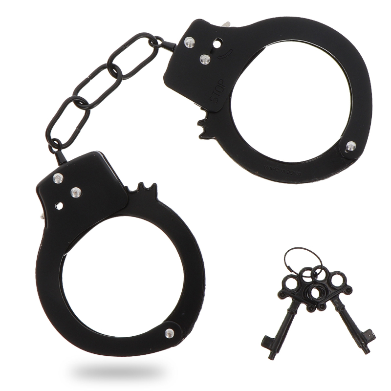 menottes en metal fun cuffs noires