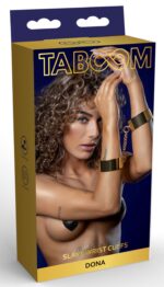 menottes en metal slave wrist taboom dorees 1