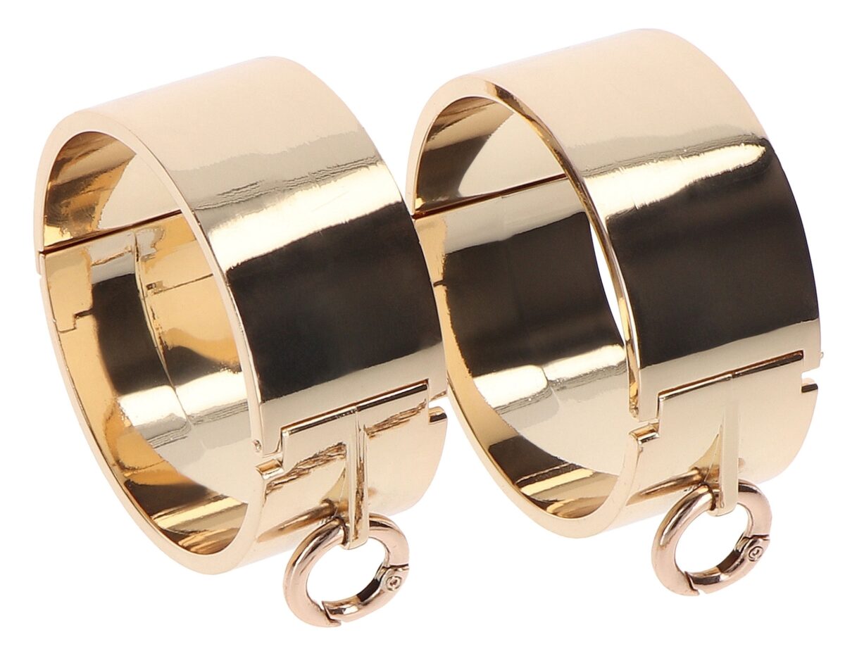 menottes en metal slave wrist taboom dorees 10