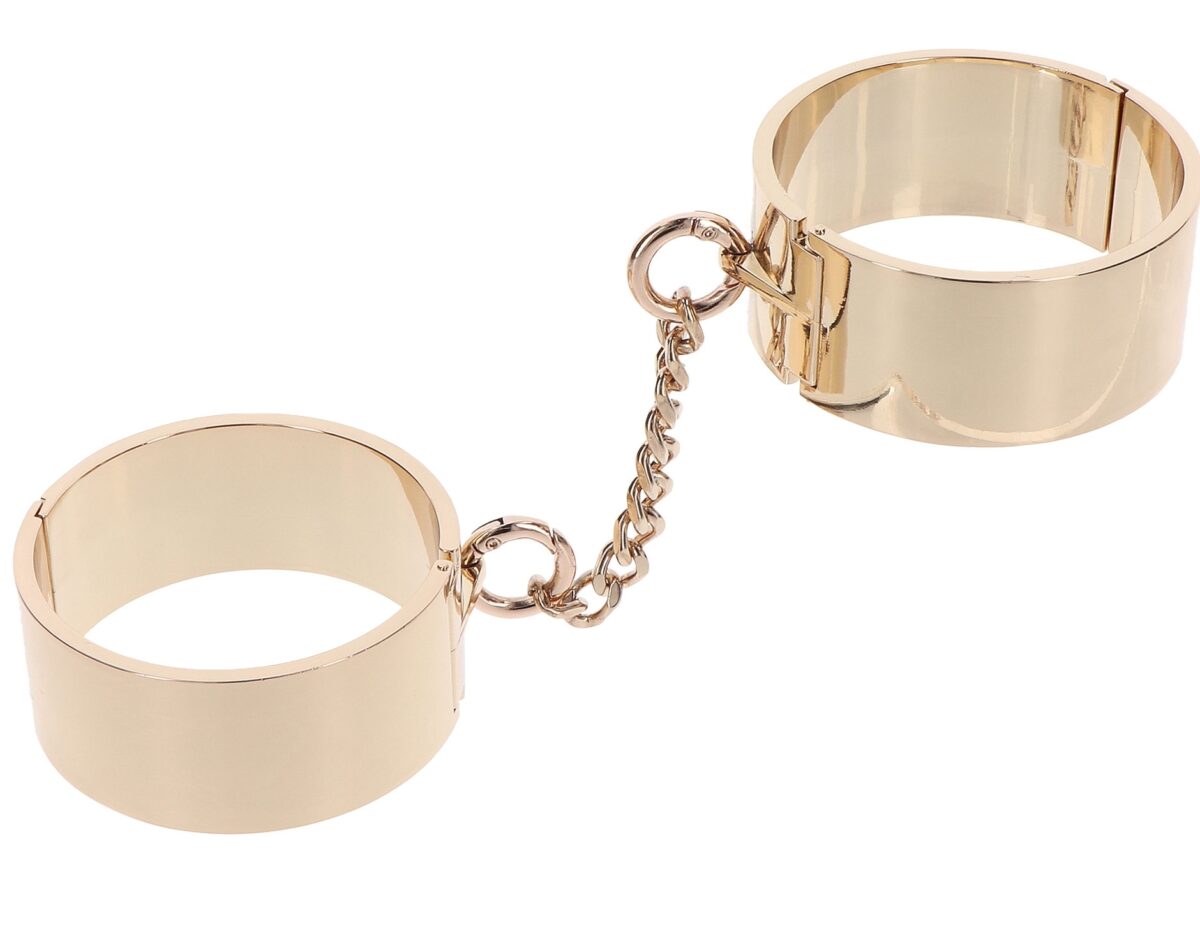 menottes en metal slave wrist taboom dorees 5