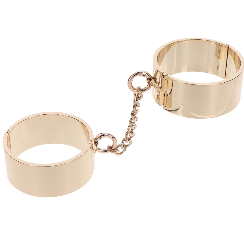 menottes en metal slave wrist taboom dorees 5