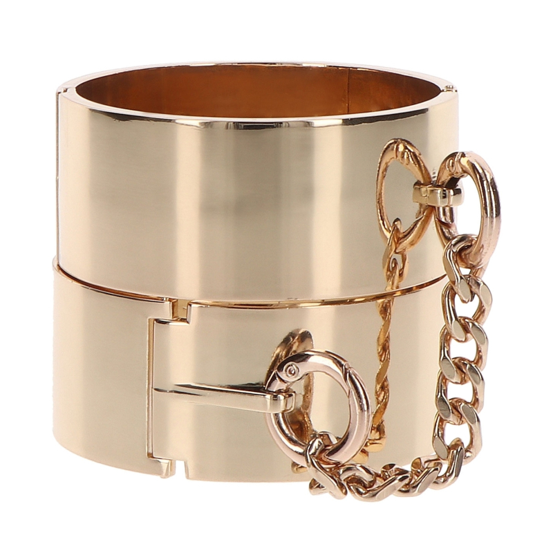 menottes en metal slave wrist taboom dorees 6