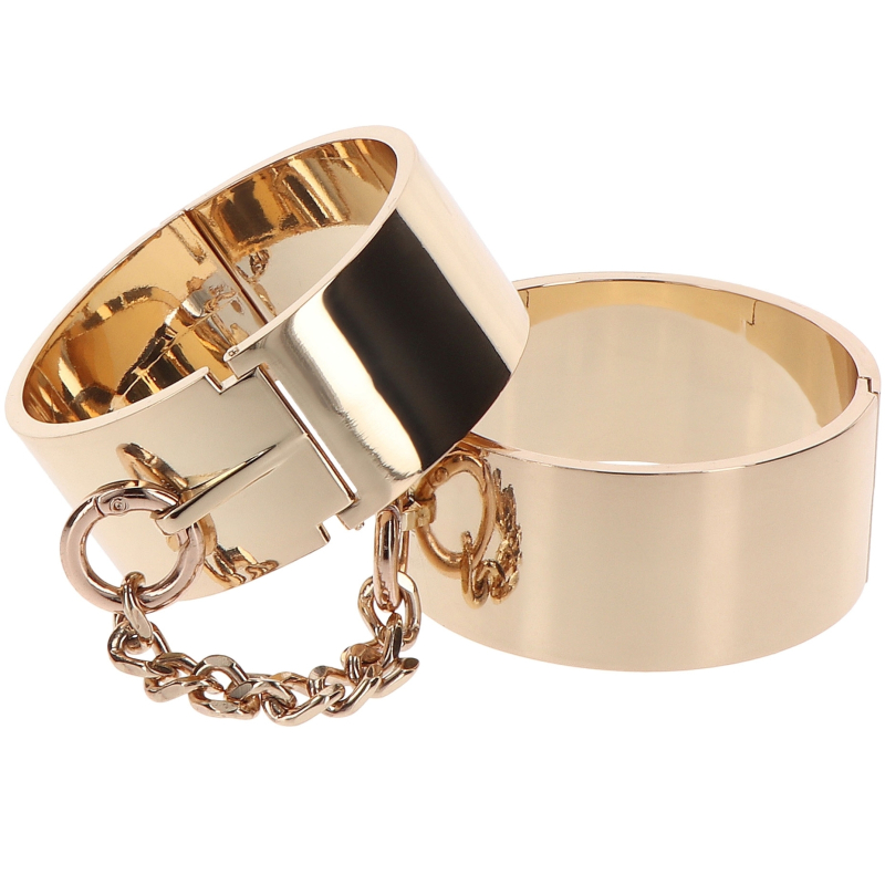 menottes en metal slave wrist taboom dorees 7