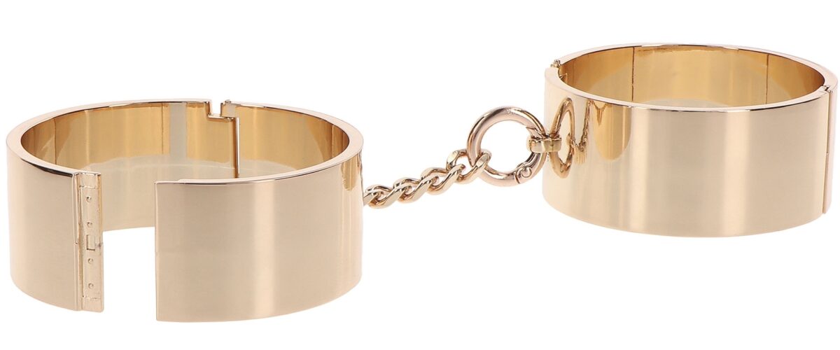 menottes en metal slave wrist taboom dorees 9