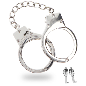 menottes en metal taboom argentees