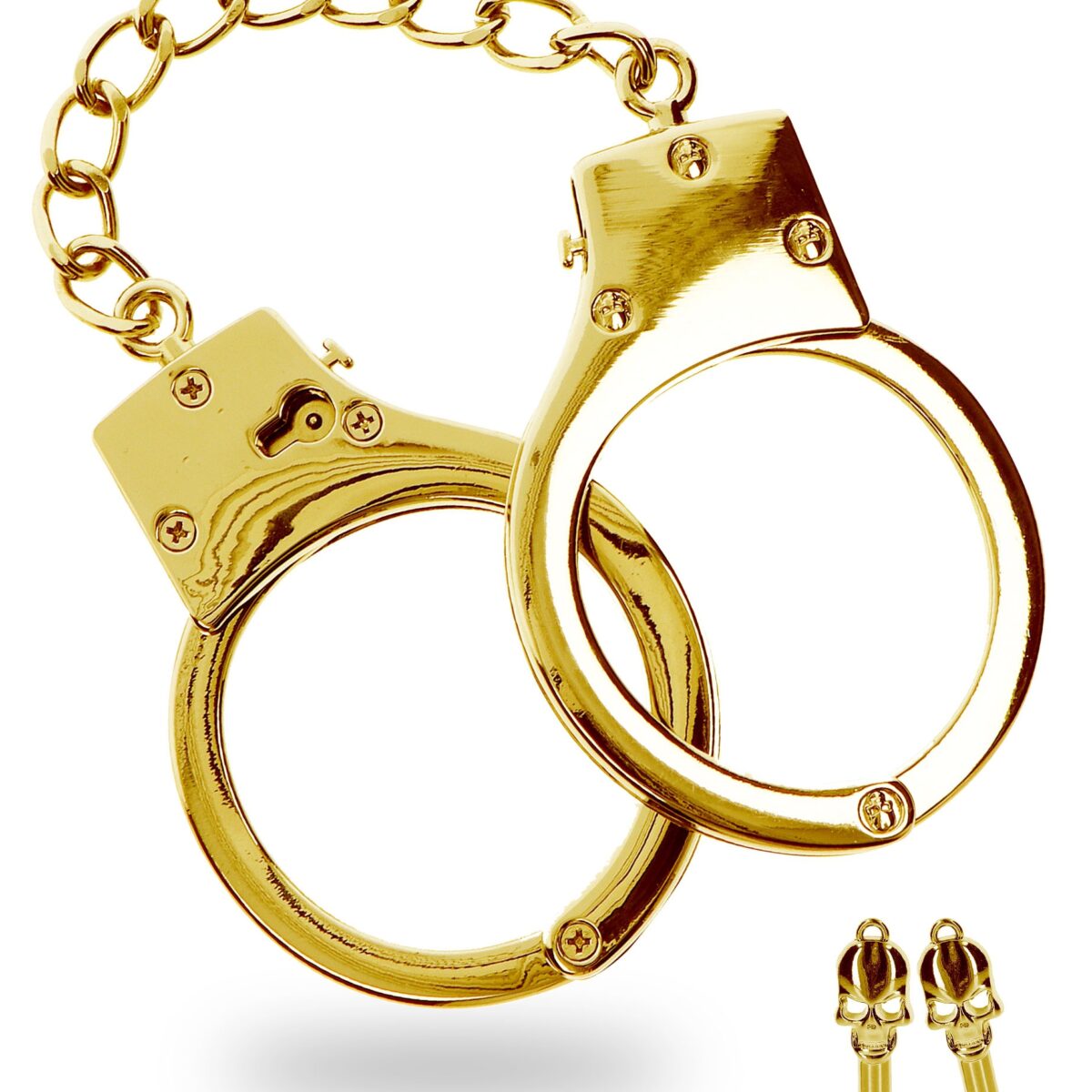 menottes en metal taboom dorees