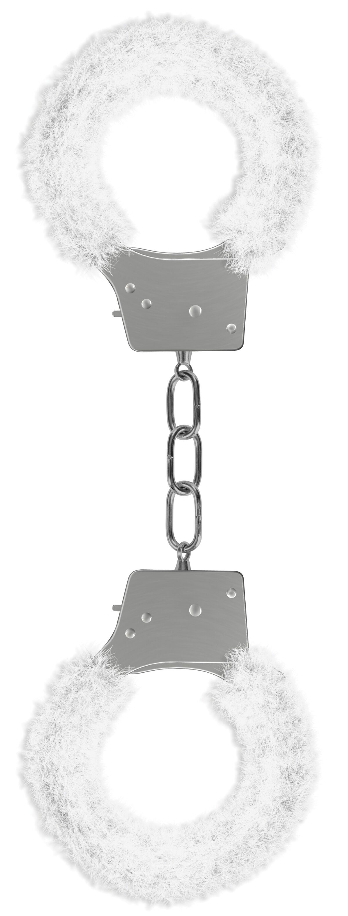 menottes fourrure metalliques blanche scaled