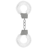 menottes fourrure metalliques blanche scaled