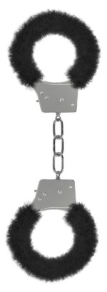 menottes fourrure metalliques noire scaled