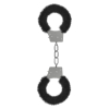 menottes fourrure metalliques noire scaled