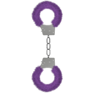 menottes fourrure metalliques violette scaled