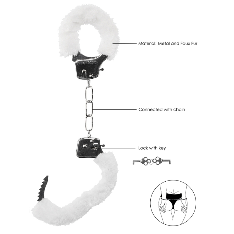 menottes pleasure furry blanches 4