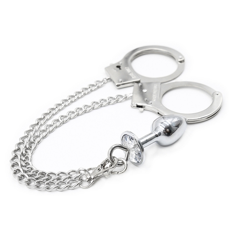 menottes plug en metal 6 x 27cm 1