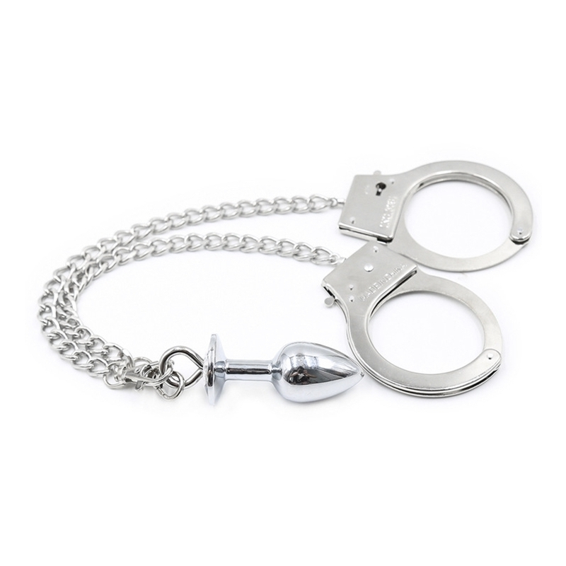 menottes plug en metal 6 x 27cm 4