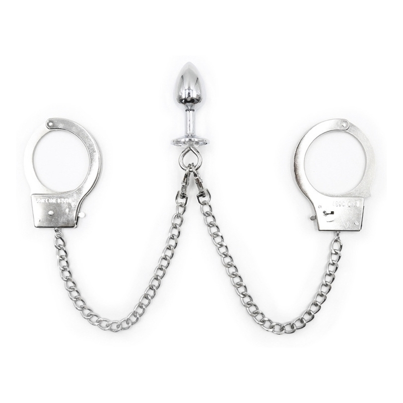 menottes plug en metal 6 x 27cm