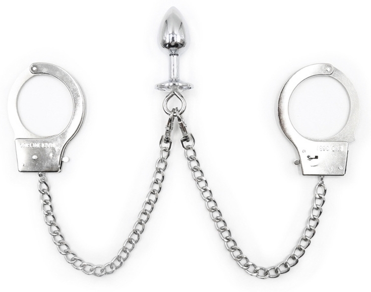 menottes plug en metal 6 x 27cm