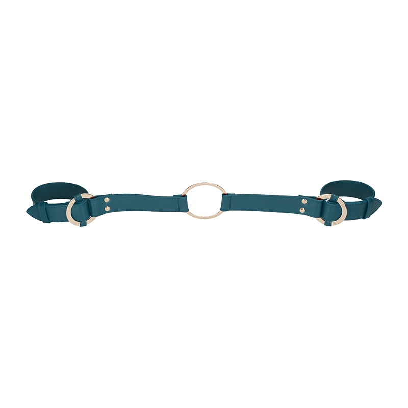 menottes pour poignets avec anneaux halo bleu 2