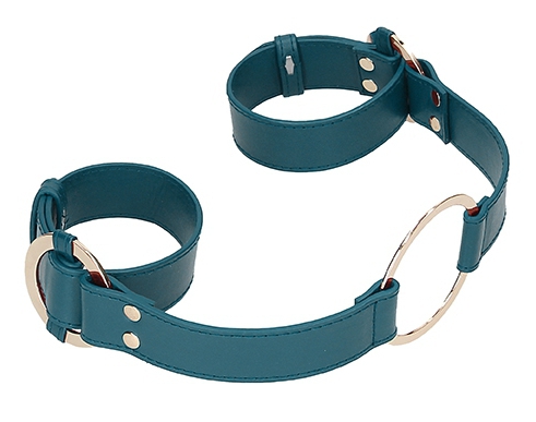 menottes pour poignets avec anneaux halo bleu