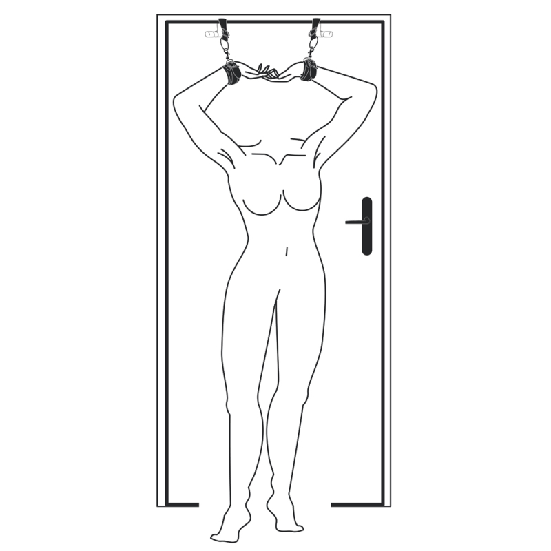 menottes pour porte door jam simili 2