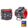 menottes rembourrees en cuir pour les poignets noir rouge 1