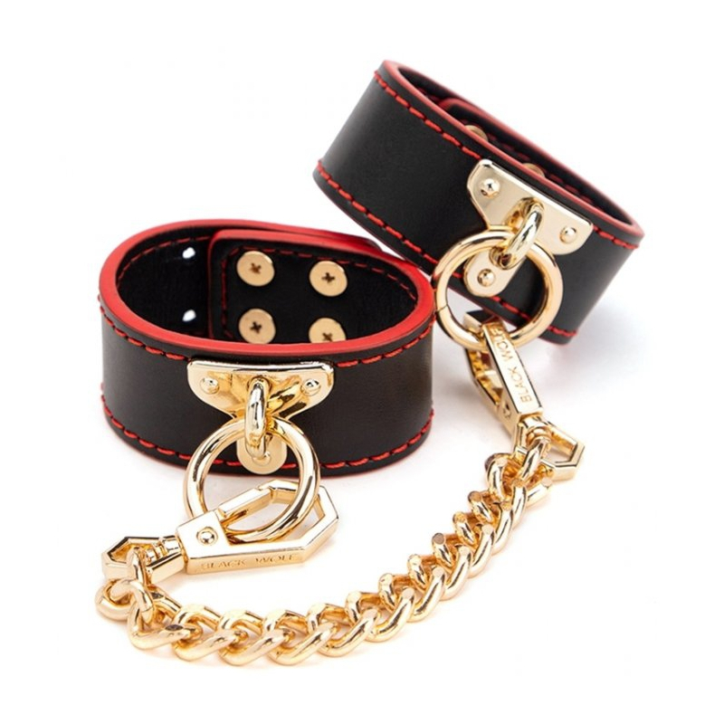 menottes simili maestro noir et rouge 1
