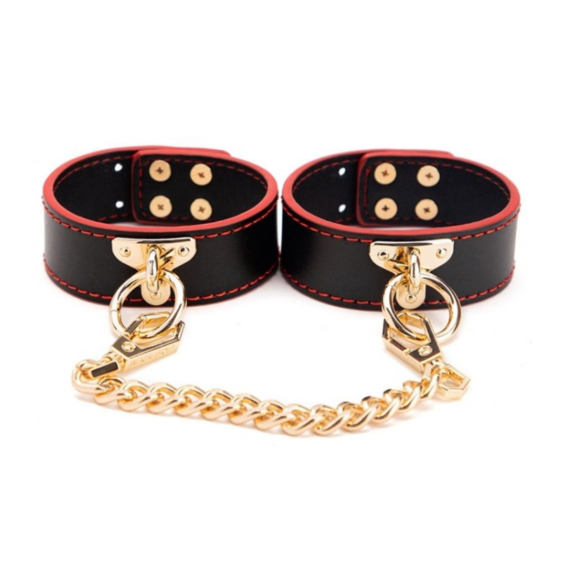 menottes simili maestro noir et rouge