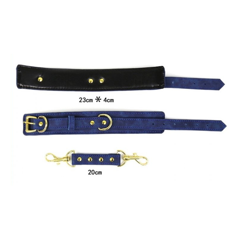 menottes simili pin lock bleu 1