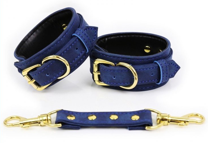 menottes simili pin lock bleu