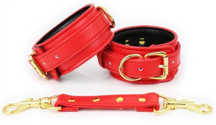 menottes simili pin lock rouge