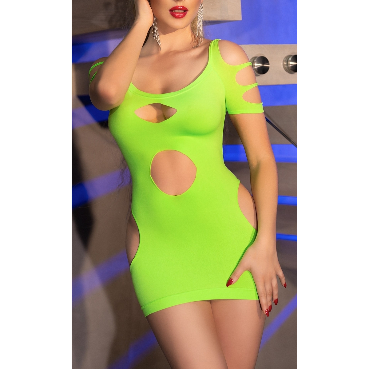 mini robe sexy ylgenia verte