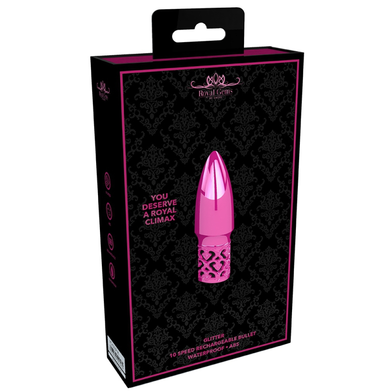 mini stimulateur de clitoris glitter 7cm rose 1