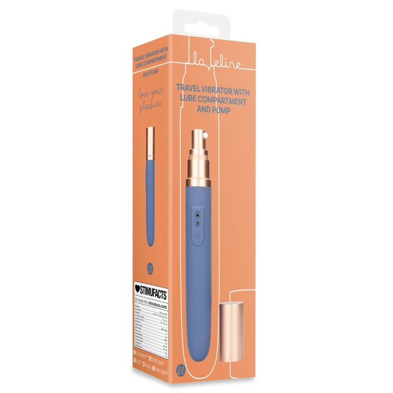 mini vibro avec compartiment lubrifiant traveling 9 x 25cm 1