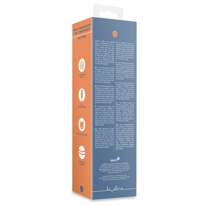 mini vibro avec compartiment lubrifiant traveling 9 x 25cm 2