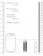 mini vibro bullet up 77 x 2cm argente 2