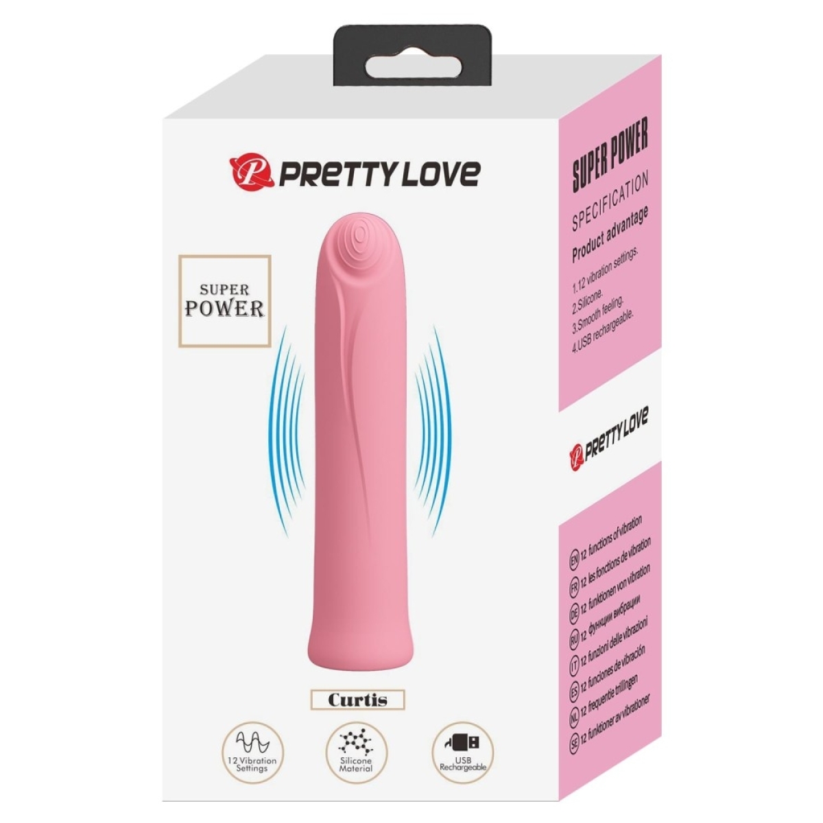 mini vibro curtis pretty love 10 x 2cm rose 1