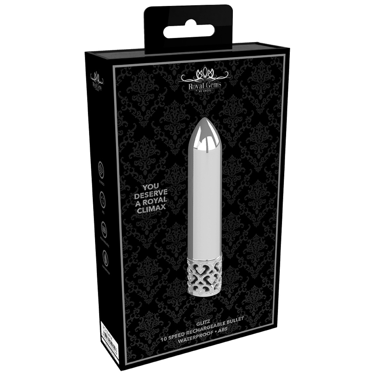 mini vibro glitz 87cm argente 1
