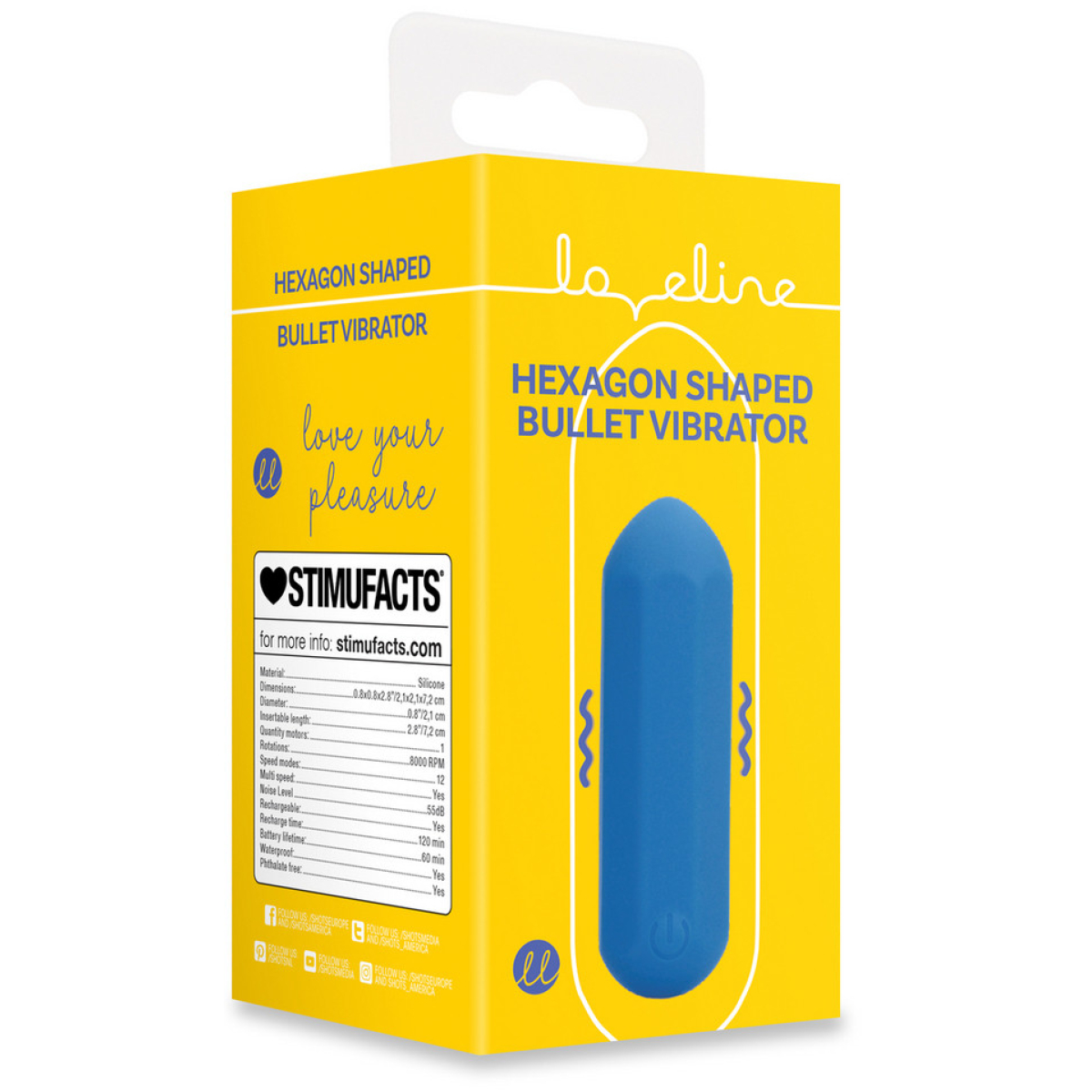 mini vibro jet hexa 6 x 23cm bleu 1