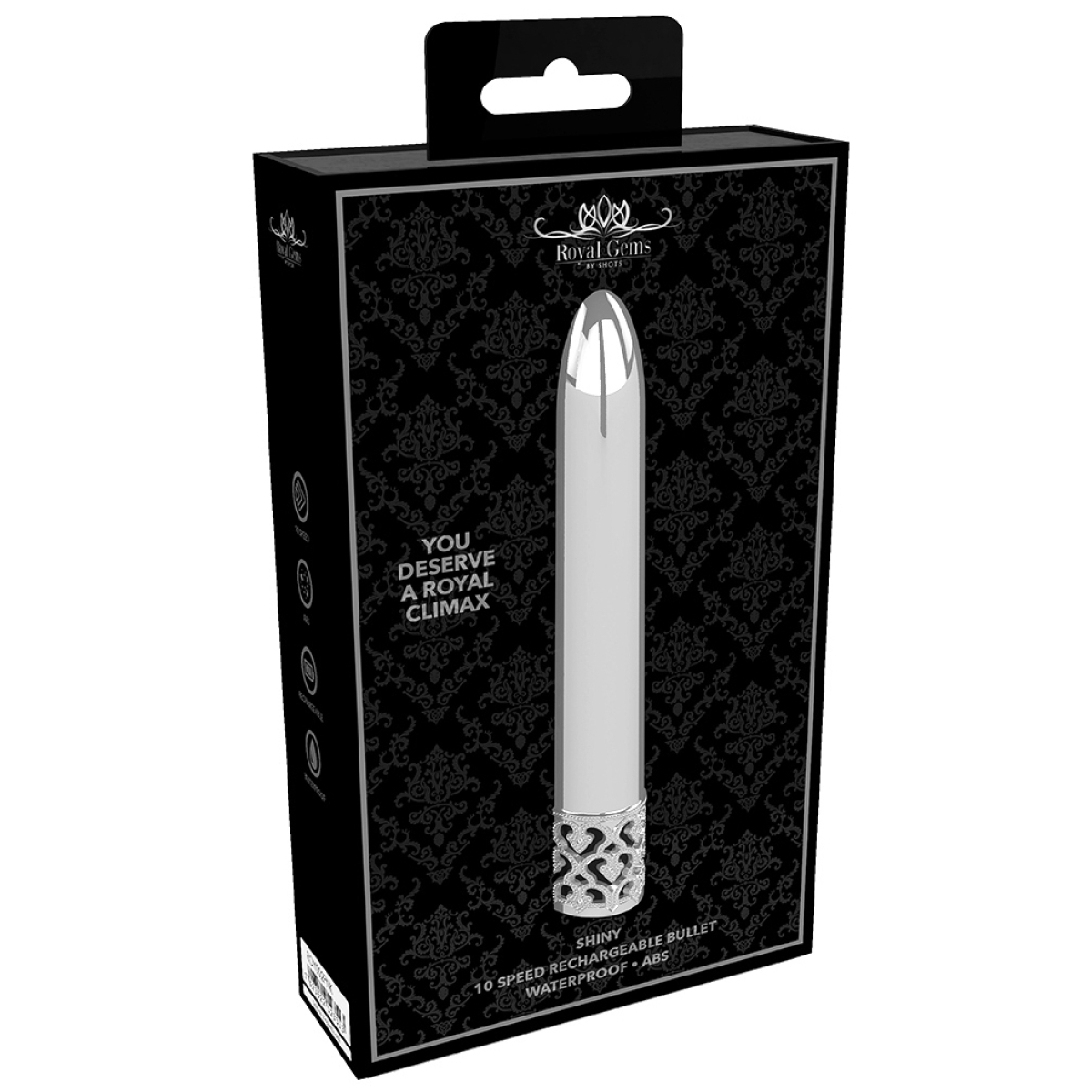 mini vibro shiny 11cm argente 1