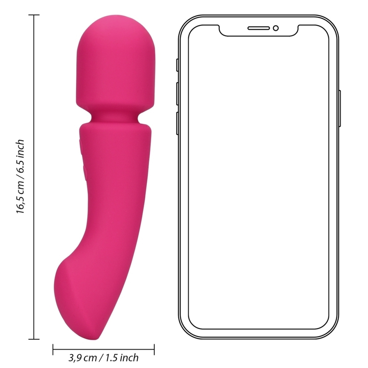 mini wand double side 16 cm rose 8