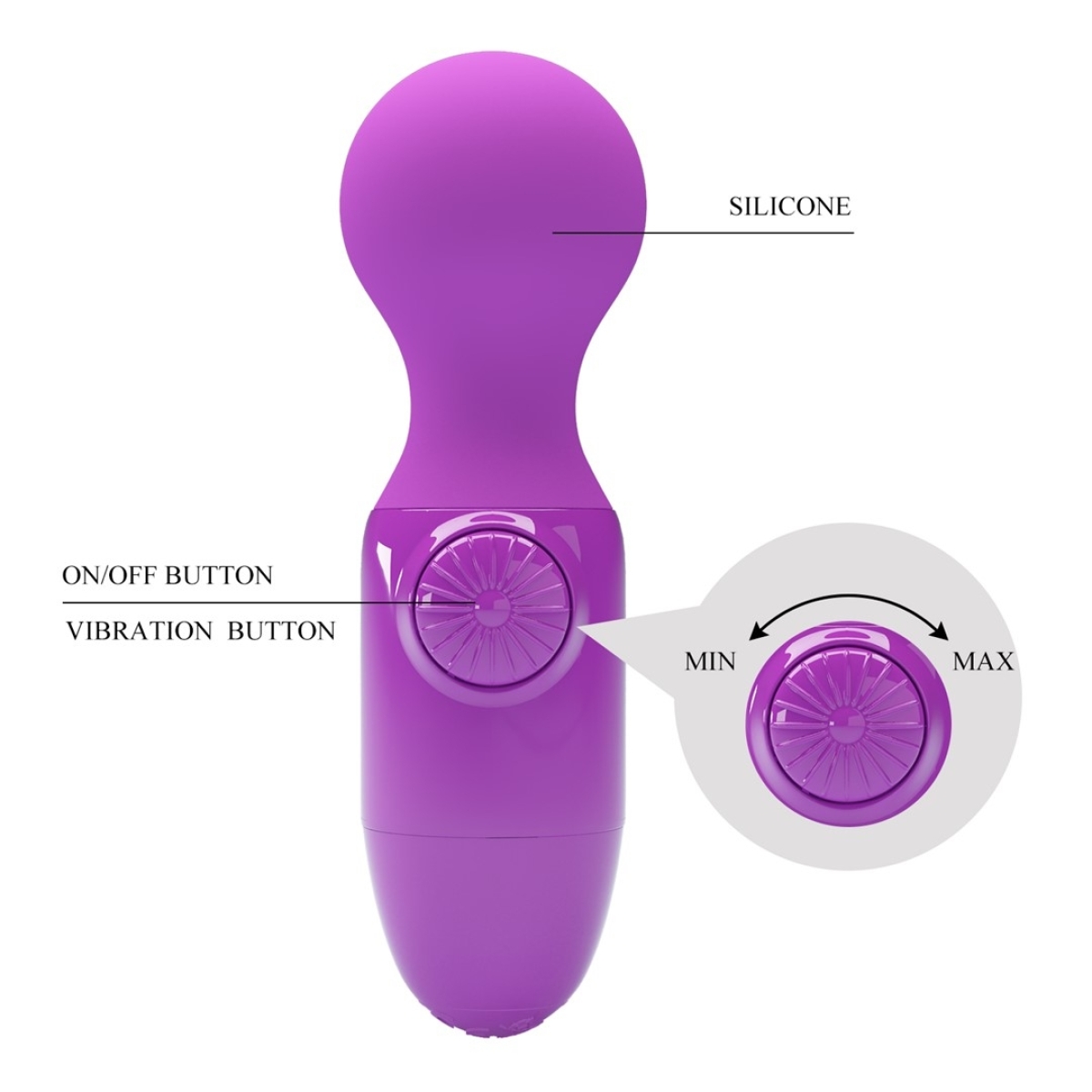 mini wand little cute pretty love violet 12cm 5
