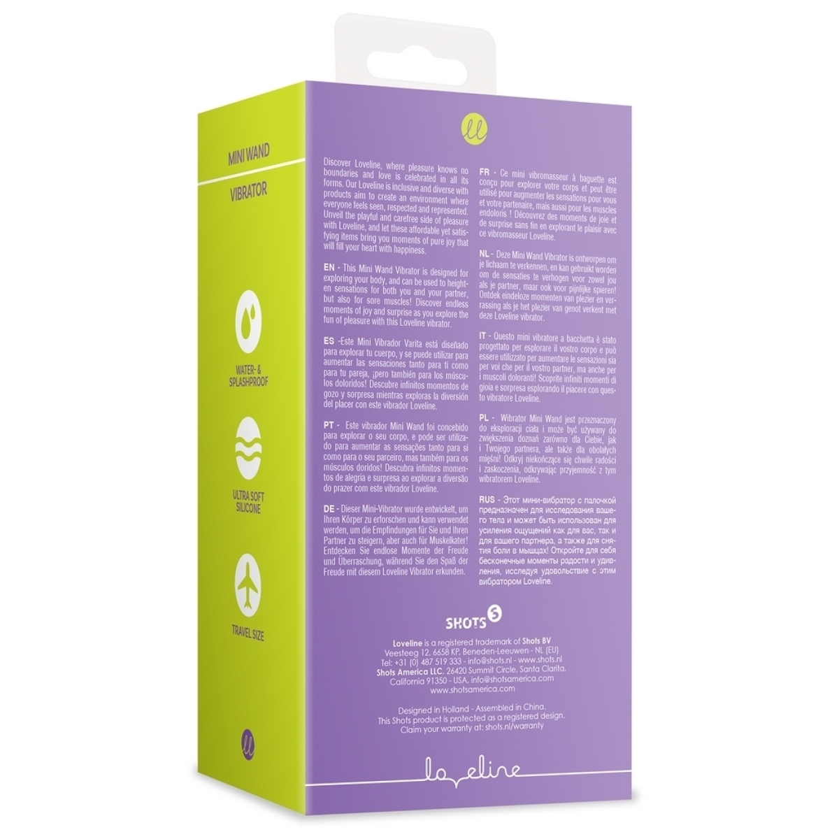 mini wand vibrator loveline 12 cm violet 2