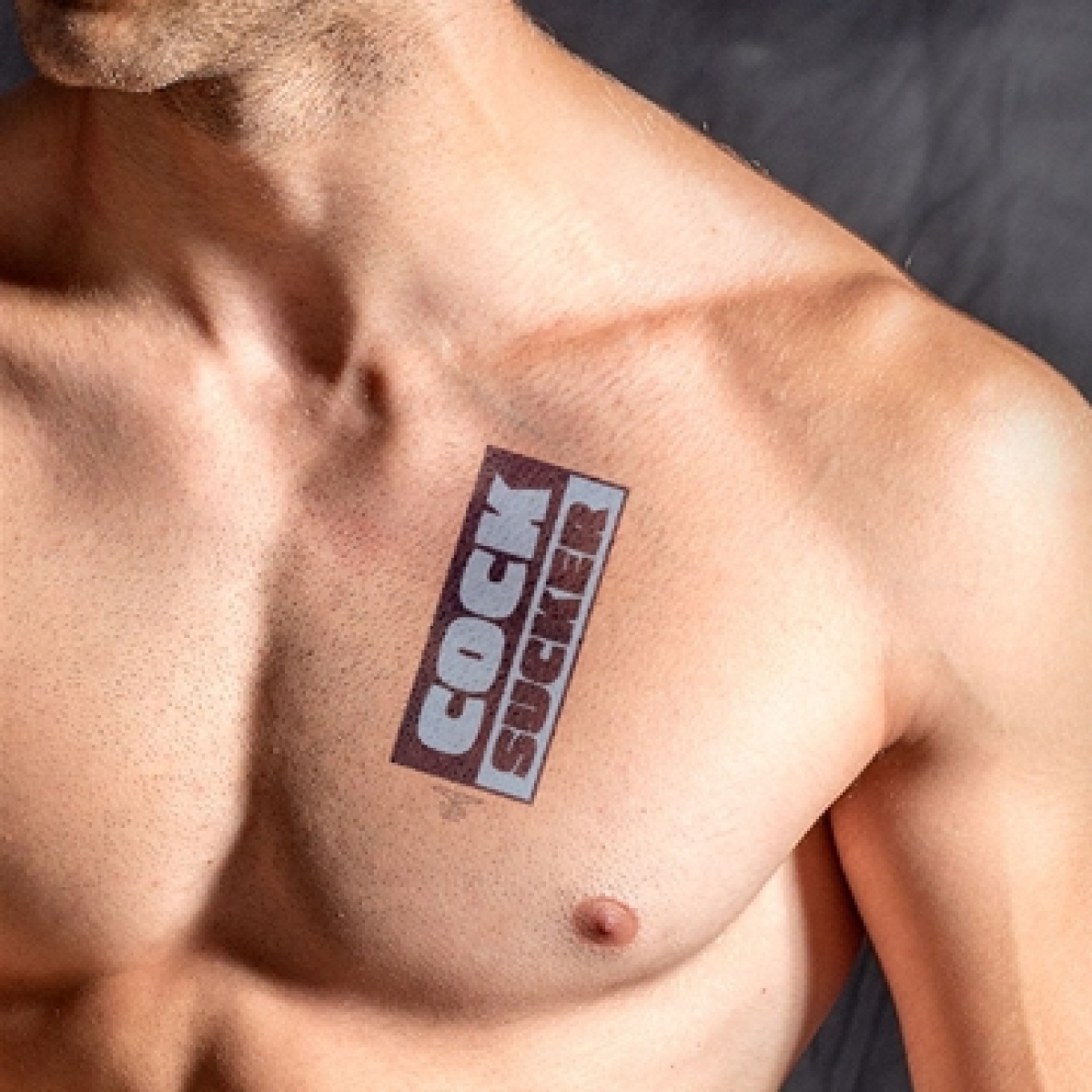 mister b temporary tattoo cock sucker