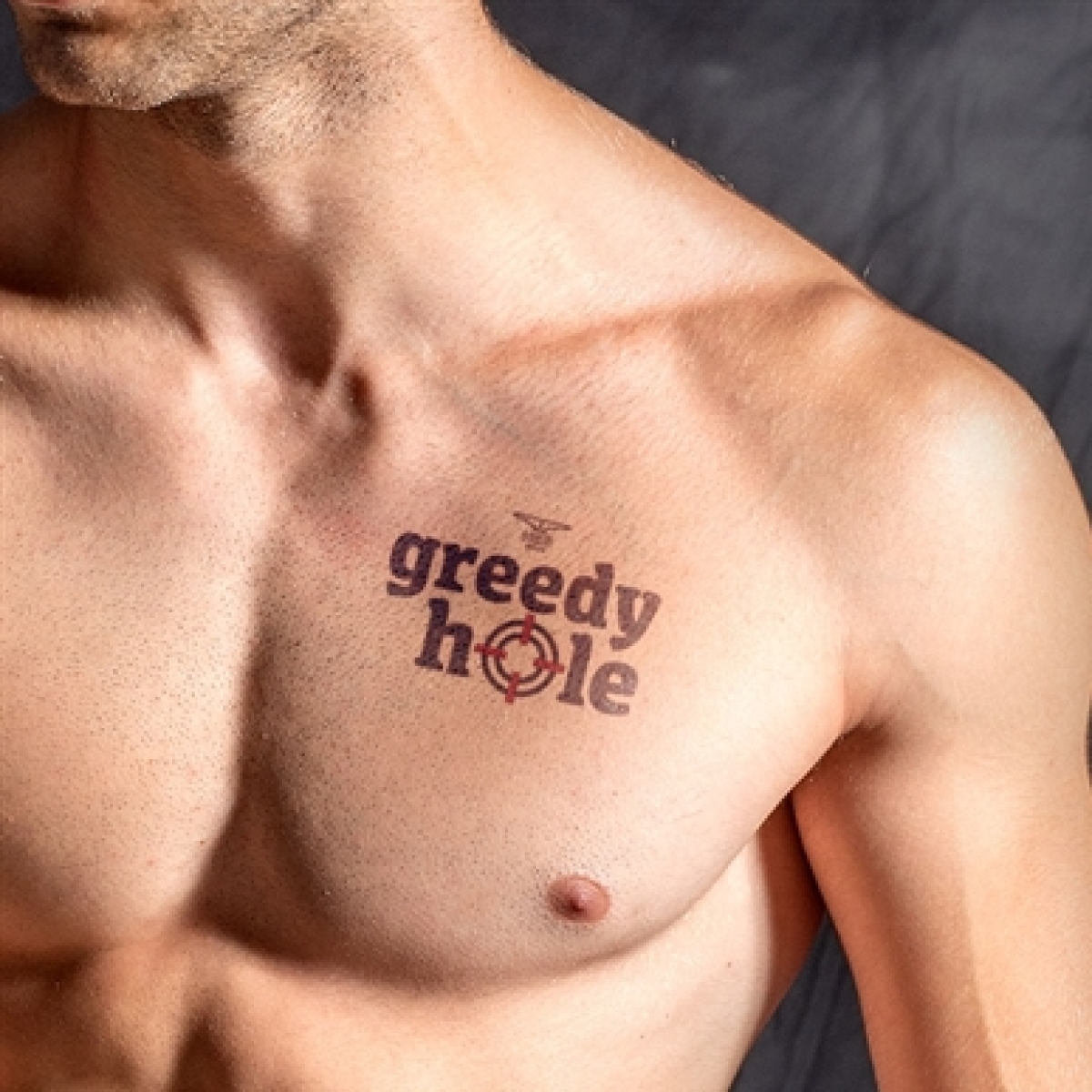 mister b temporary tattoo greedy hole