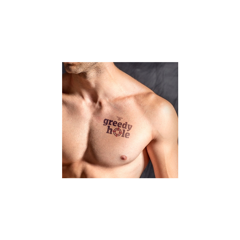 mister b temporary tattoo greedy hole