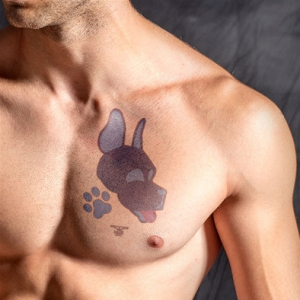 mister b temporary tattoo happy puppy