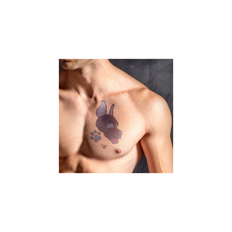 mister b temporary tattoo happy puppy