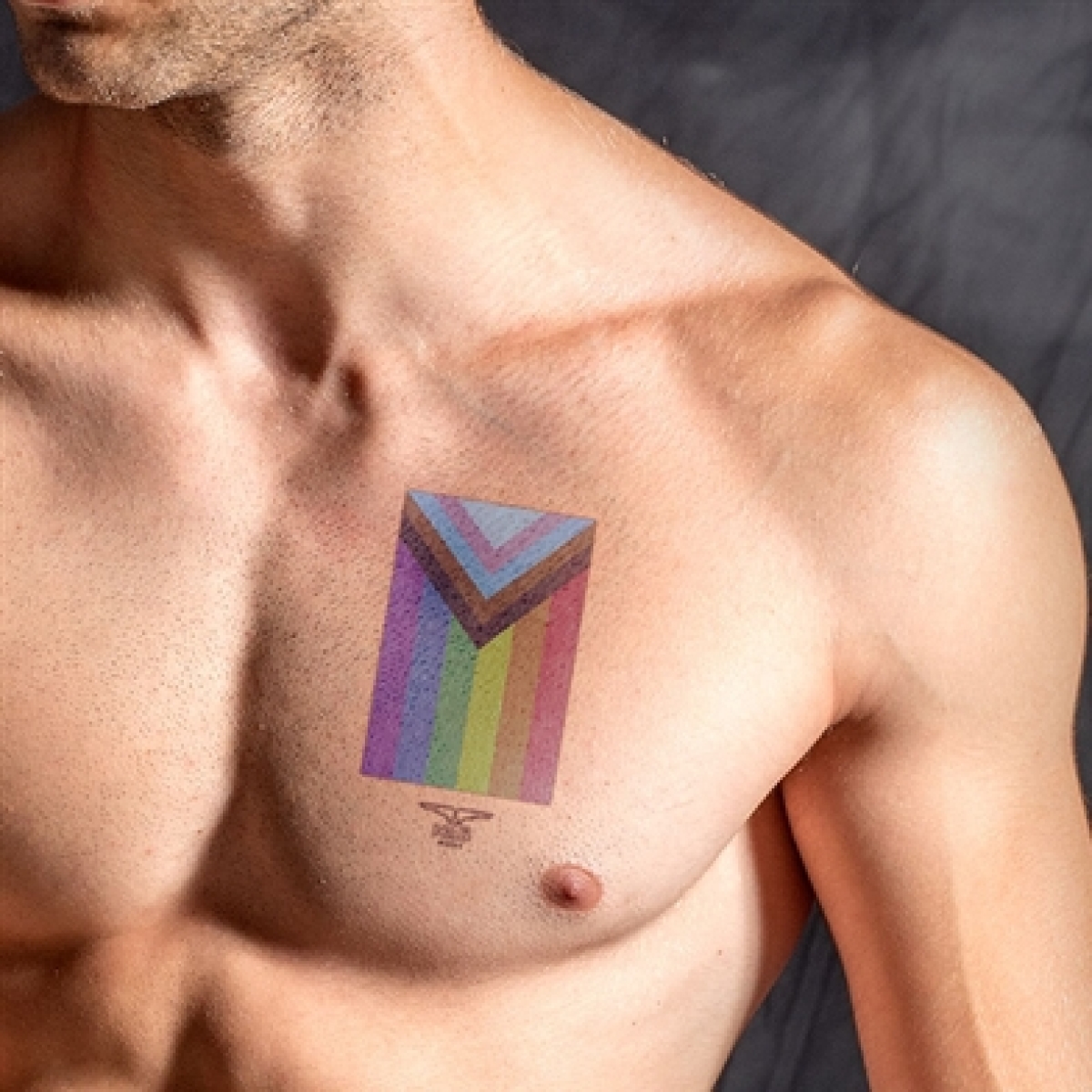 mister b temporary tattoo pride flag