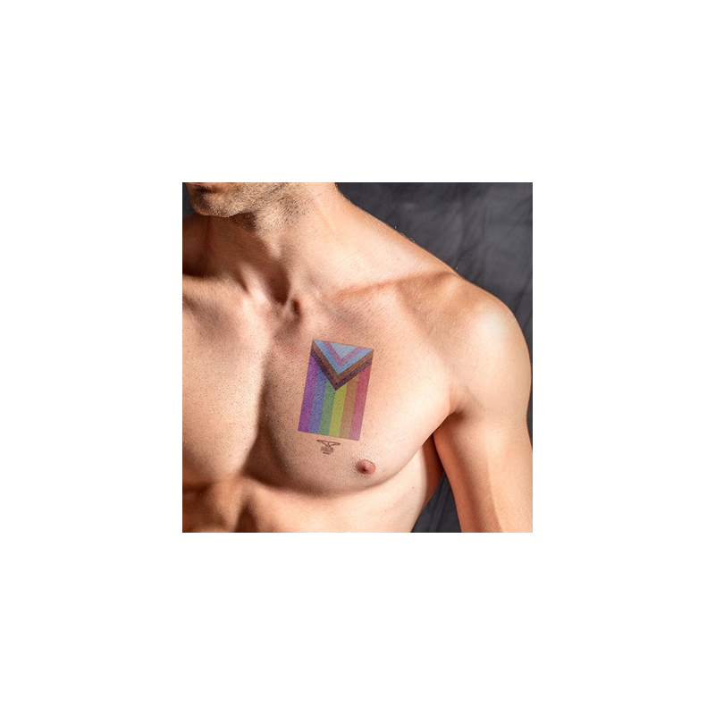 mister b temporary tattoo pride flag