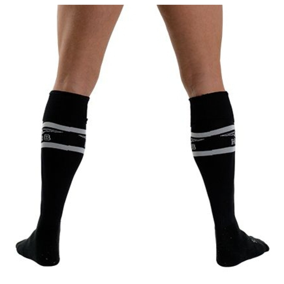 mister b urban football socks with pocket black 1